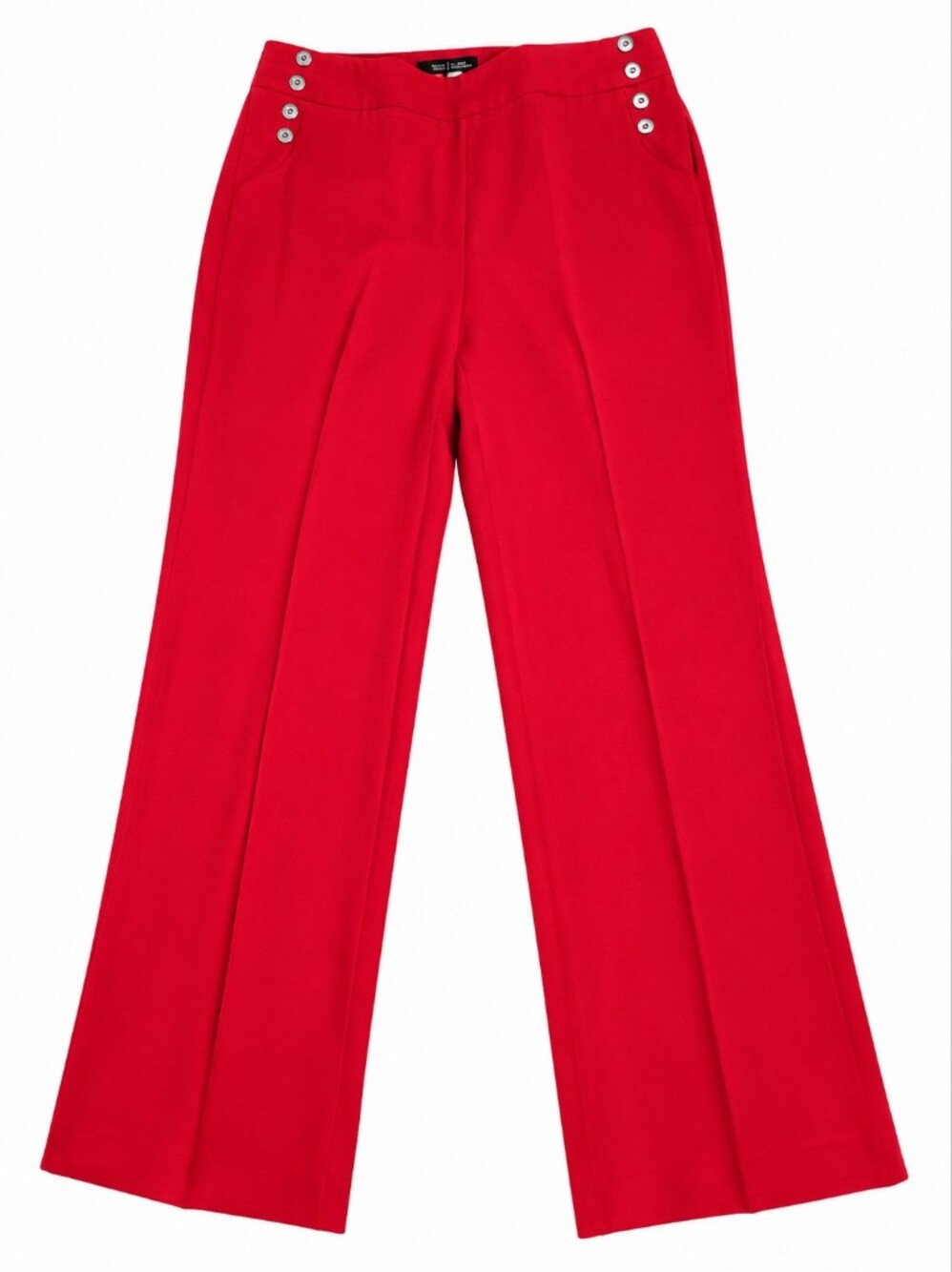 White House Black Market Scarlet Wide-Leg Pant with Side Buttons